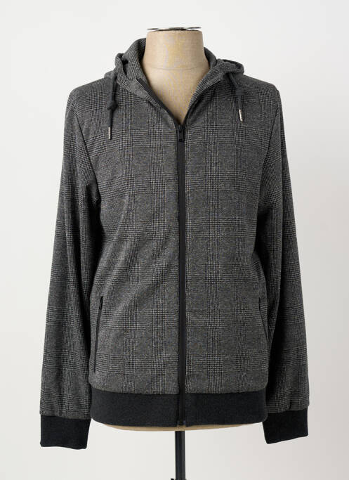 Veste casual capuche gris DSTREZZED homme