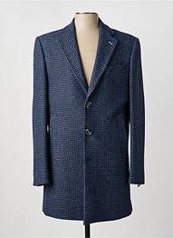 Manteau long epaulette sans capuche bleu NINO LORETTI homme