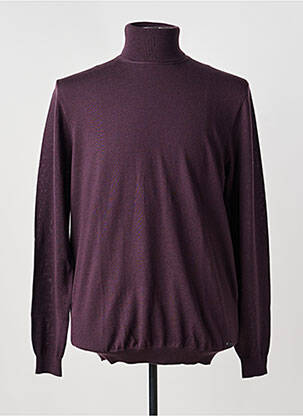 Pull col roulé stretch manches longues violet ROY ROBSON homme