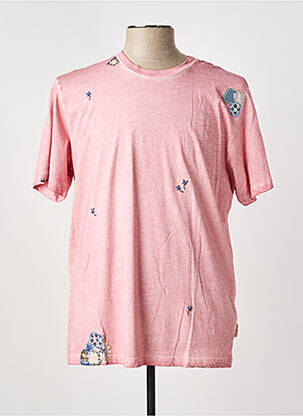 T-shirt broderie manches courtes rose BOB homme
