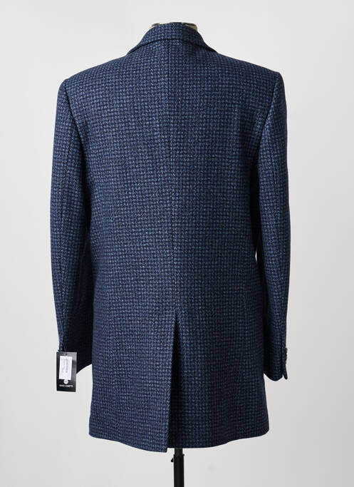 Manteau long coupe droite sans capuche bleu NINO LORETTI homme