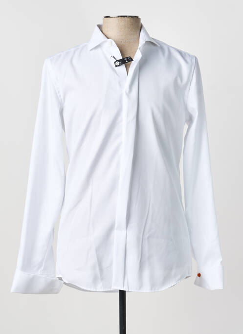 Chemise manches longues poignets boutonnés blanc ETERNA homme