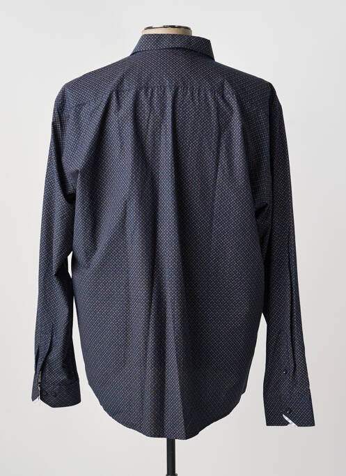 Chemise manches longues poignets boutonnés noir CAP 10 TEN homme