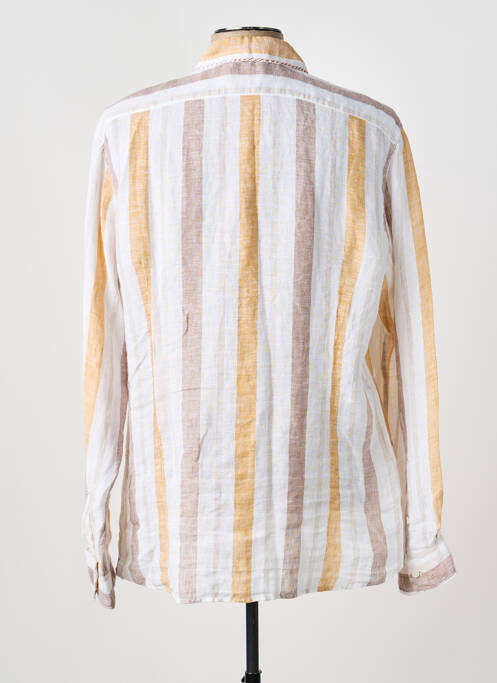Chemise manches longues imprimé rayures beige BOB homme
