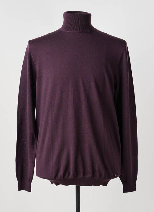 Pull col roulé stretch manches longues violet ROY ROBSON homme