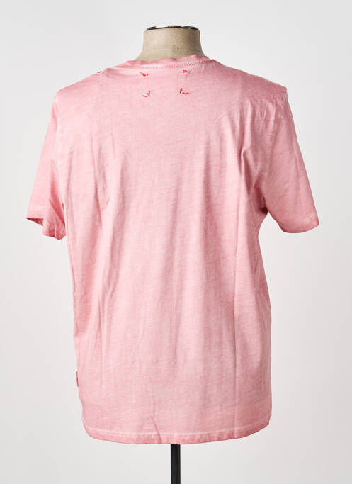 T-shirt broderie manches courtes rose BOB homme