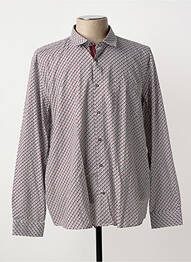 Chemise manches longues imprimé fantaisie rouge CAPTEN homme