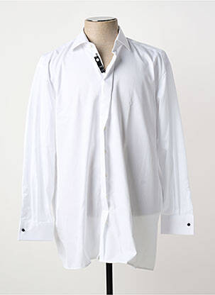 Chemise manches longues coupe droite blanc ETERNA homme