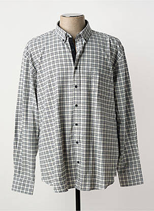Chemise manches longues coupe droite gris CAP 10 TEN homme