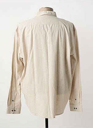 Chemise manches longues coupe droite beige CAP 10 TEN homme