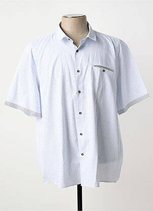 Chemise manches courtes imprimé fantaisie blanc CAPTEN homme