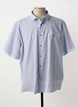 Chemise manches courtes imprimé fantaisie bleu CAPTEN homme