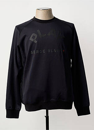 Sweat-shirt sérigraphie floquée manches longues noir SERGE BLANCO homme