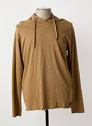 Sweat-shirt à capuche manches longues manches longues marron DSTREZZED homme