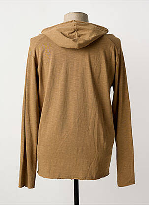 Sweat-shirt à capuche manches longues manches longues marron DSTREZZED homme