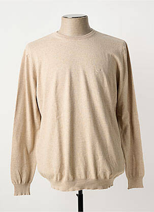 Pull col rond manches longues beige BEST GUEST homme