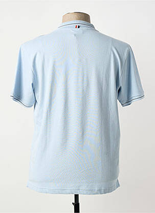 Polo stretch manches courtes bleu CONTE OF FLORENCE homme