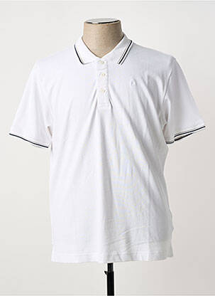 Polo stretch manches courtes blanc CONTE OF FLORENCE homme