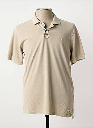 Polo coupe cintrée manches courtes beige BOB homme