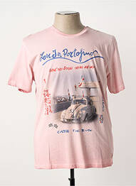 T-shirt coupe cintrée manches courtes rose BOB homme