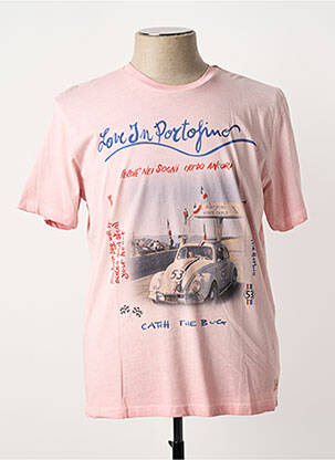 T-shirt coupe cintrée manches courtes rose BOB homme