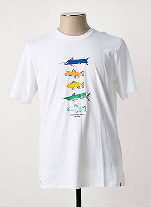 T-shirt coupe cintrée manches courtes blanc A FISH NAMED FRED homme