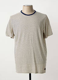 T-shirt coupe cintrée manches courtes beige DSTREZZED homme