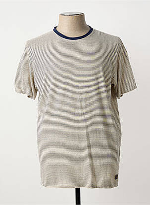 T-shirt coupe cintrée manches courtes beige DSTREZZED homme