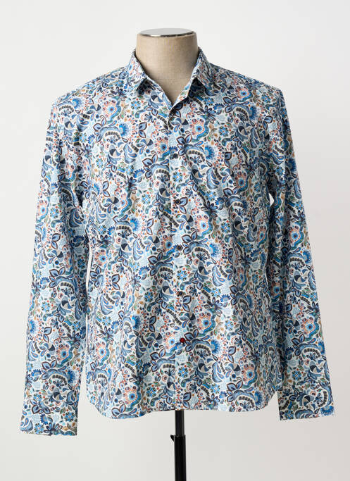 Chemise manches longues imprimé fantaisie bleu LA CIBLE ROUGE homme