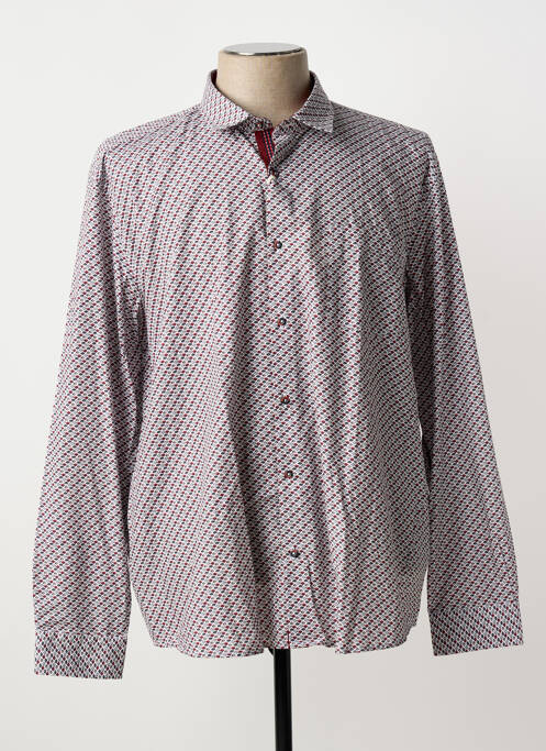 Chemise manches longues imprimé fantaisie rouge CAPTEN homme