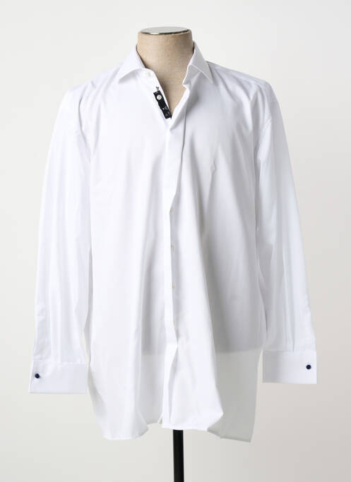 Chemise manches longues coupe droite blanc ETERNA homme