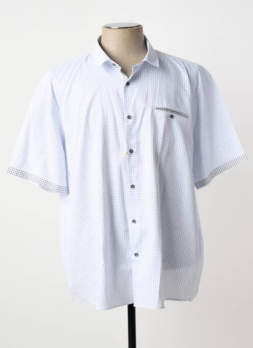 Chemise manches courtes imprimé fantaisie blanc CAPTEN homme