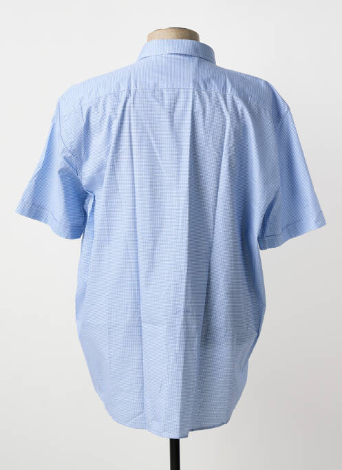 Chemise manches courtes imprimé carreaux bleu CAPTEN homme