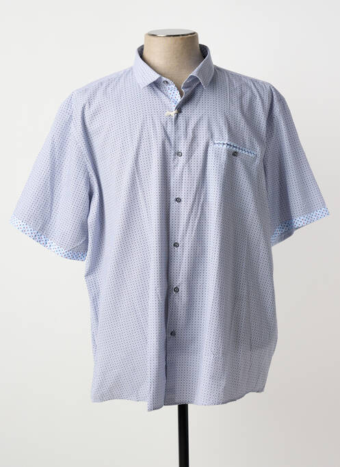 Chemise manches courtes imprimé fantaisie bleu CAPTEN homme