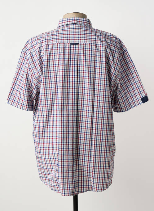 Chemise manches courtes imprimé carreaux bleu CAP 10 TEN homme