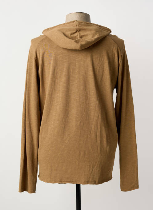 Sweat-shirt à capuche manches longues manches longues marron DSTREZZED homme