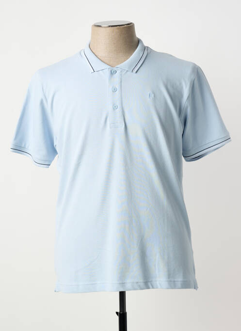 Polo stretch manches courtes bleu CONTE OF FLORENCE homme