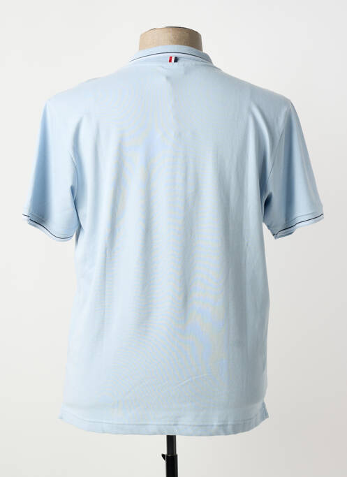 Polo stretch manches courtes bleu CONTE OF FLORENCE homme