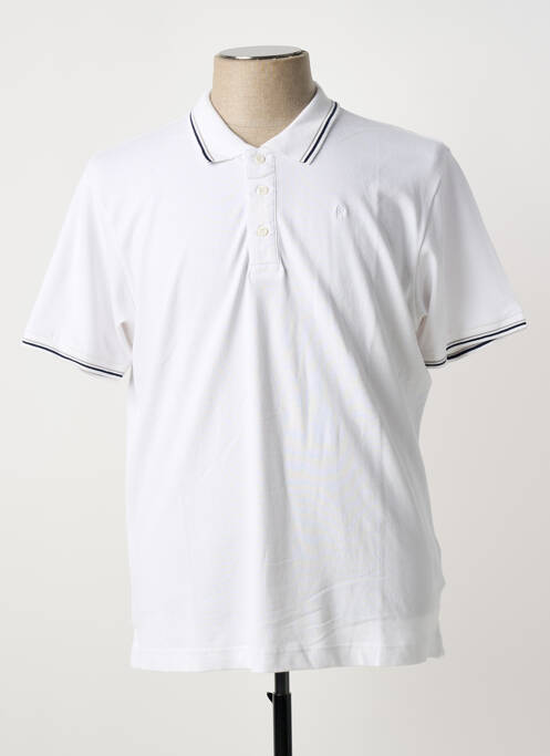 Polo stretch manches courtes blanc CONTE OF FLORENCE homme
