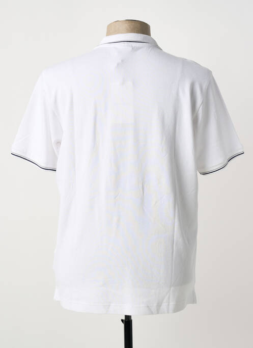 Polo stretch manches courtes blanc CONTE OF FLORENCE homme