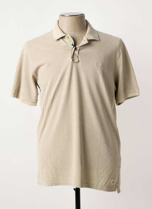 Polo coupe cintrée manches courtes beige BOB homme