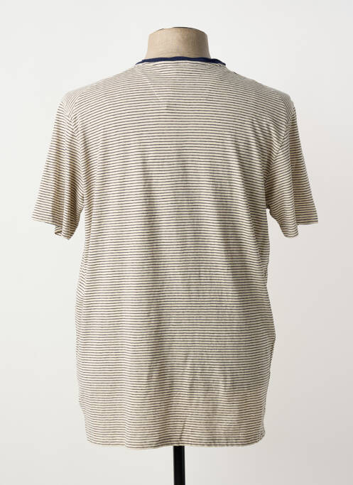 T-shirt coupe cintrée manches courtes beige DSTREZZED homme