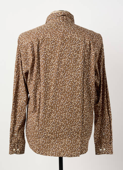 Chemise manches longues marron SERGE BLANCO homme