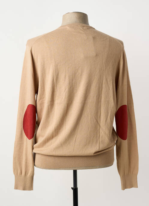 Pull col v manches longues marron SERGE BLANCO homme