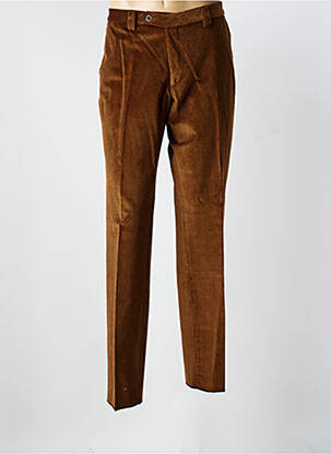 Pantalon droit tissage velours taille normale marron clair VELCOREX homme