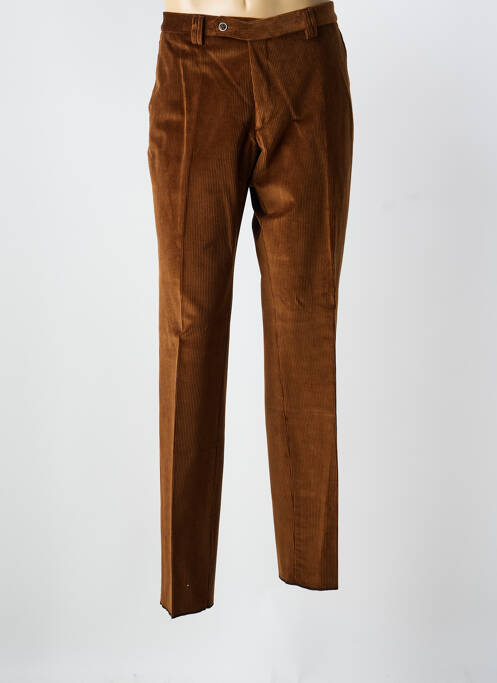 Pantalon droit tissage velours taille normale marron clair VELCOREX homme
