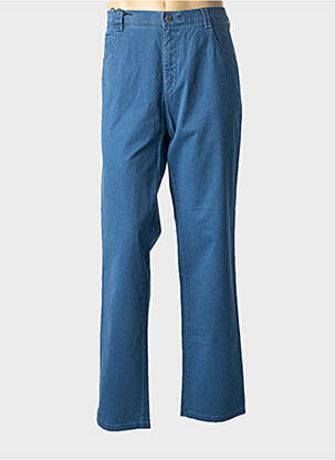 Pantalon chino tissage popeline taille normale bleu MEYER homme