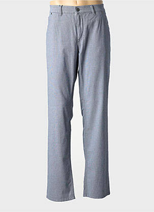Pantalon slim tissage chiné taille normale bleu GARDEUR homme