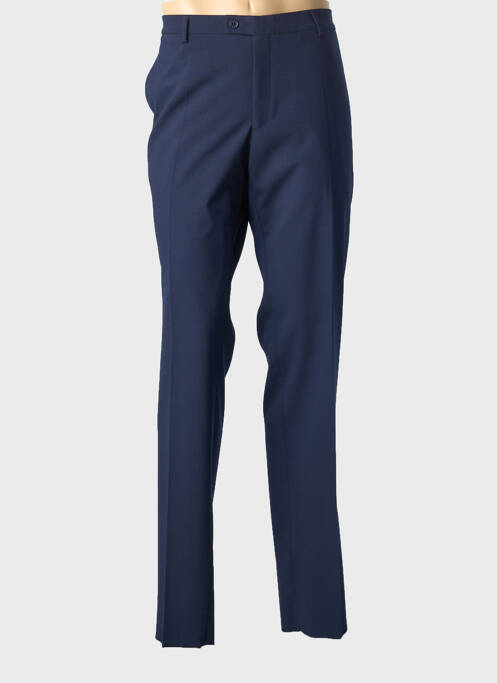 Pantalon droit taille à pinces taille normale bleu FITECOM homme
