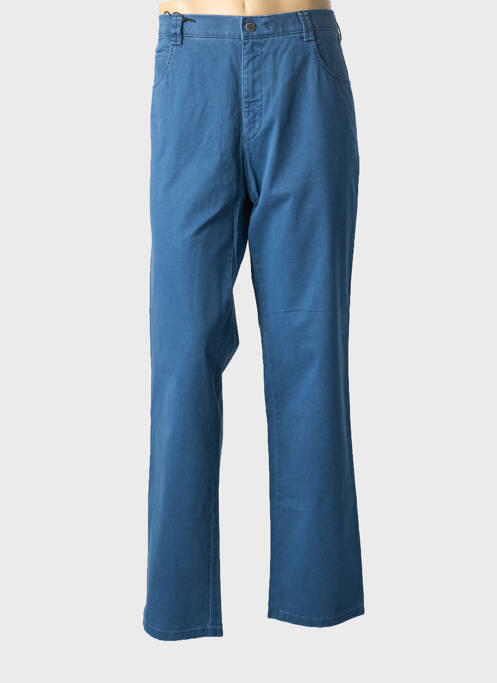 Pantalon chino tissage popeline taille normale bleu MEYER homme